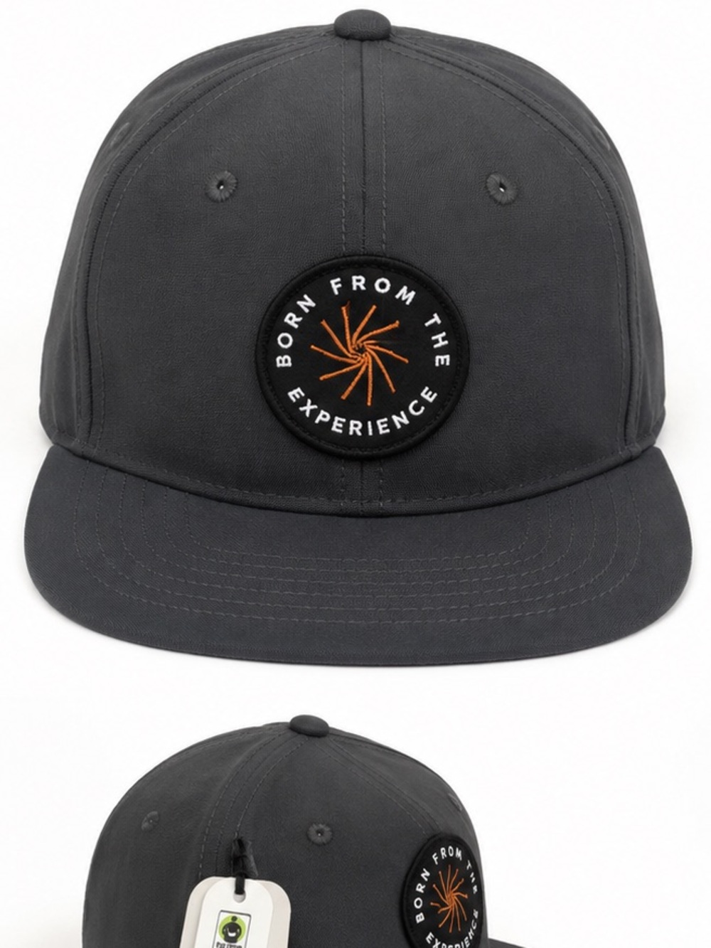 prAna Gazin Patch Hat Charcoal NWT UPF 50+ Recycled Snapback Outdoor